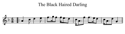 The Black Haired Darling - staff notation