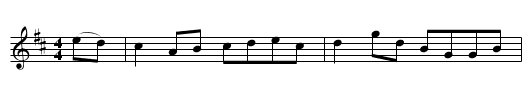 The Black Haired Lass  (reel)  1326 - staff notation