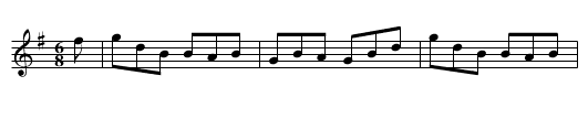 The Black Hoe - staff notation