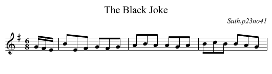 The Black Joke - staff notation