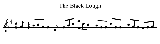The Black Lough - staff notation