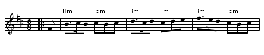 the Black Nag - staff notation