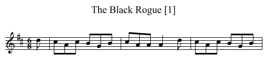 The Black Rogue [1] - staff notation