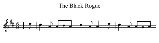 The Black Rogue - staff notation