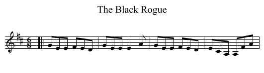 The Black Rogue - staff notation
