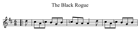 The Black Rogue - staff notation