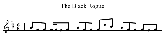 The Black Rogue - staff notation