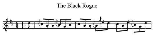 The Black Rogue - staff notation