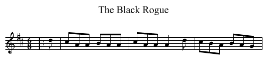 The Black Rogue - staff notation