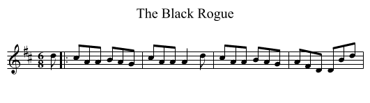 The Black Rogue - staff notation