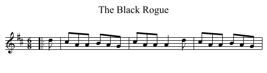 The Black Rogue - staff notation