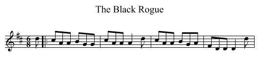 The Black Rogue - staff notation