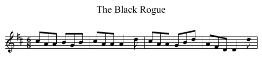 The Black Rogue - staff notation