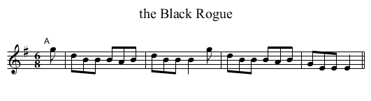 the Black Rogue - staff notation