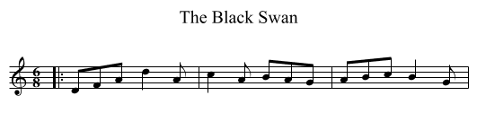 The Black Swan - staff notation