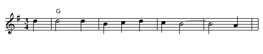 The Black Velvet Band - staff notation
