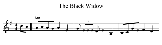 The Black Widow - staff notation