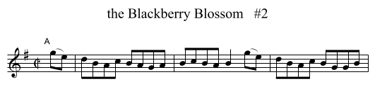 the Blackberry Blossom   #2 - staff notation
