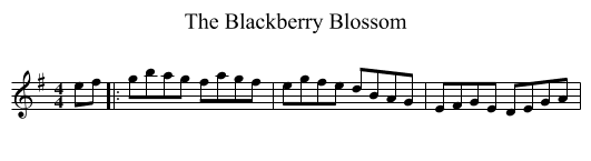 The Blackberry Blossom - staff notation