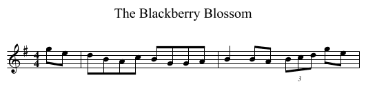 The Blackberry Blossom - staff notation