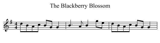 The Blackberry Blossom - staff notation