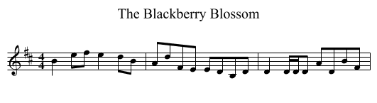 The Blackberry Blossom - staff notation