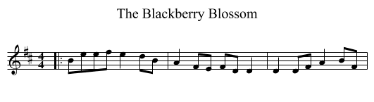 The Blackberry Blossom - staff notation