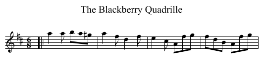 The Blackberry Quadrille - staff notation