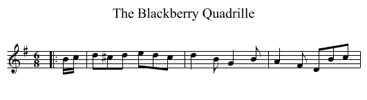 The Blackberry Quadrille - staff notation