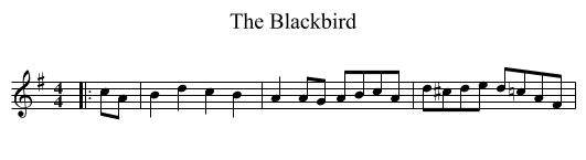The Blackbird - staff notation