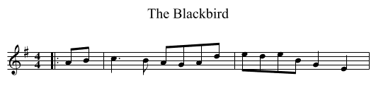 The Blackbird - staff notation