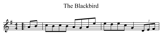 The Blackbird - staff notation
