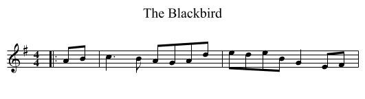 The Blackbird - staff notation