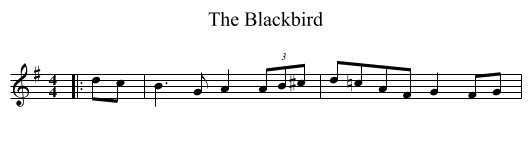The Blackbird - staff notation