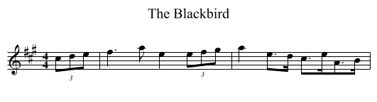 The Blackbird - staff notation