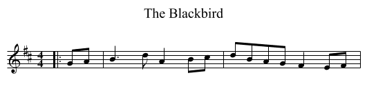 The Blackbird - staff notation