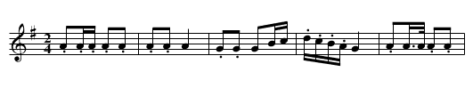 The Blacksmith and His Son - staff notation