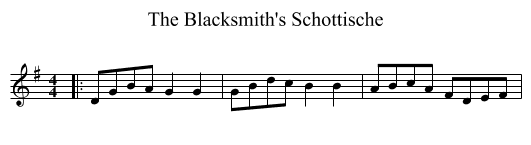 The Blacksmith's Schottische - staff notation