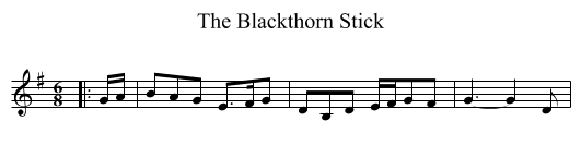 The Blackthorn Stick - staff notation