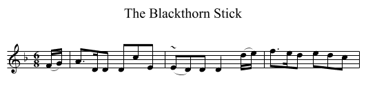 The Blackthorn Stick - staff notation
