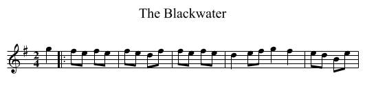 The Blackwater - staff notation