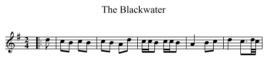 The Blackwater - staff notation