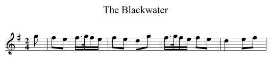 The Blackwater - staff notation