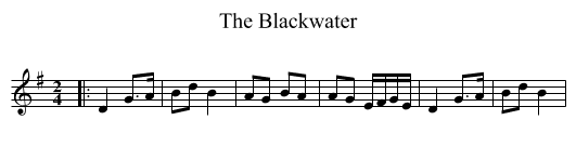 The Blackwater - staff notation