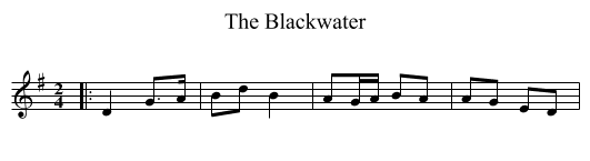 The Blackwater - staff notation