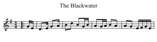 The Blackwater - staff notation