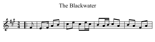 The Blackwater - staff notation