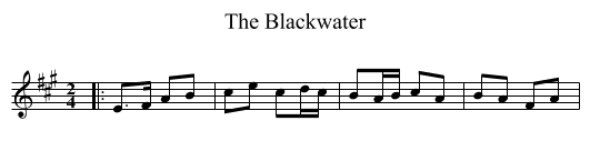 The Blackwater - staff notation