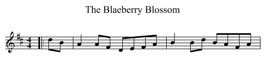 The Blaeberry Blossom - staff notation