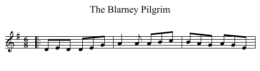 The Blarney Pilgrim - staff notation